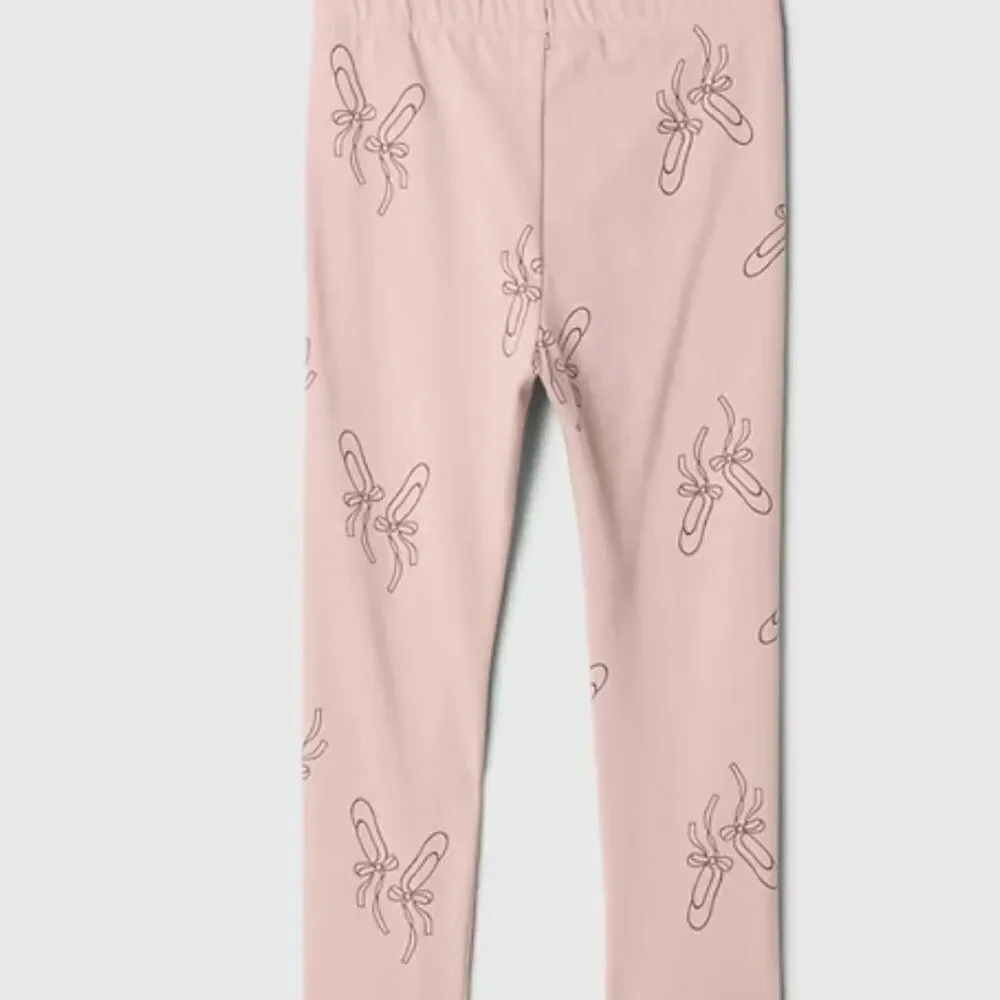 Baby Gap pink Ballet Shoe print Brannan's favorites leggings size 5 EUC